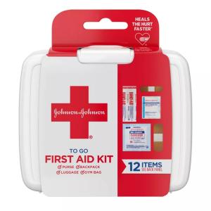 Johnson & Johnson First Aid To Go! Portable Mini Travel Kit 12pc