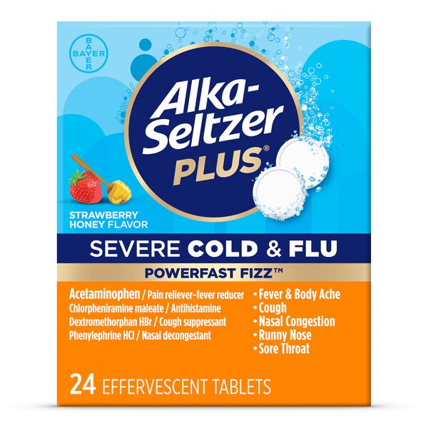 Alka-Seltzer Selz Cold Flu Honey