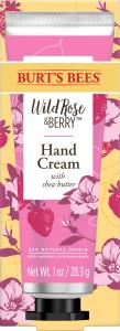Burt's Bees Hand Cream With Shea Butter, 1 OZ, Wild Rose & Berry