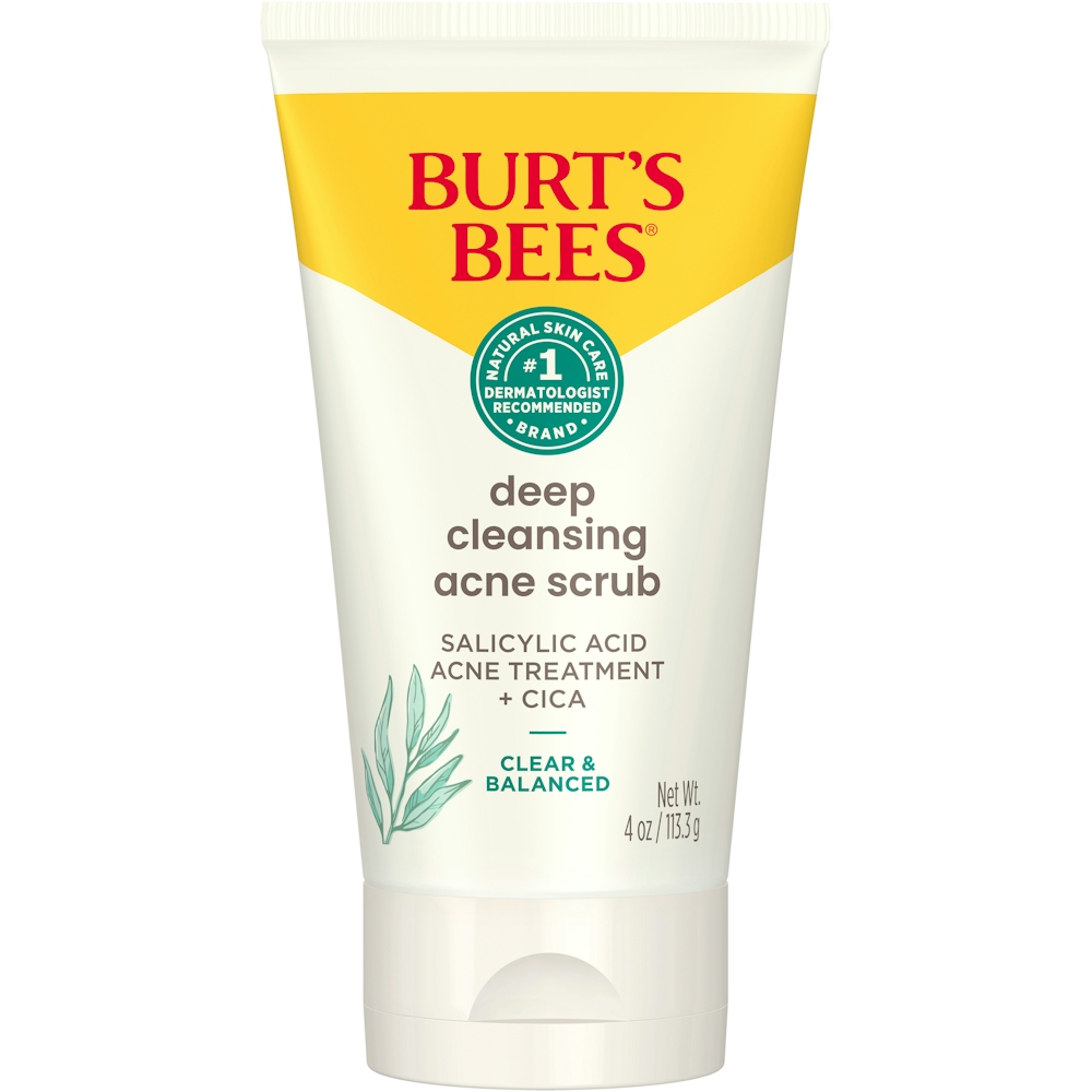 Burt's Bees Scrub, Deep Cleansing, Natural Acne Solutions 4 Oz