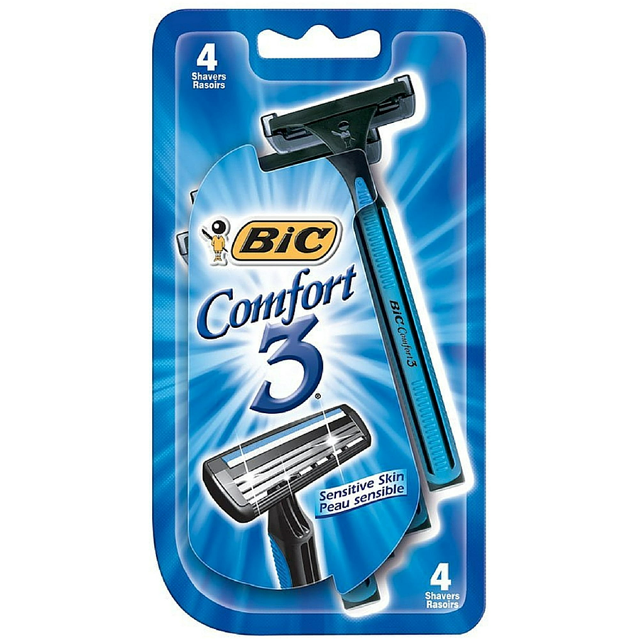 BiC Comfort 3 Disposable Razors, 3 Blades