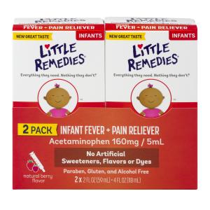 Little Remedies Infant Fever & Pain Reliever, Natural Berry Flavor, 2 Fl Oz