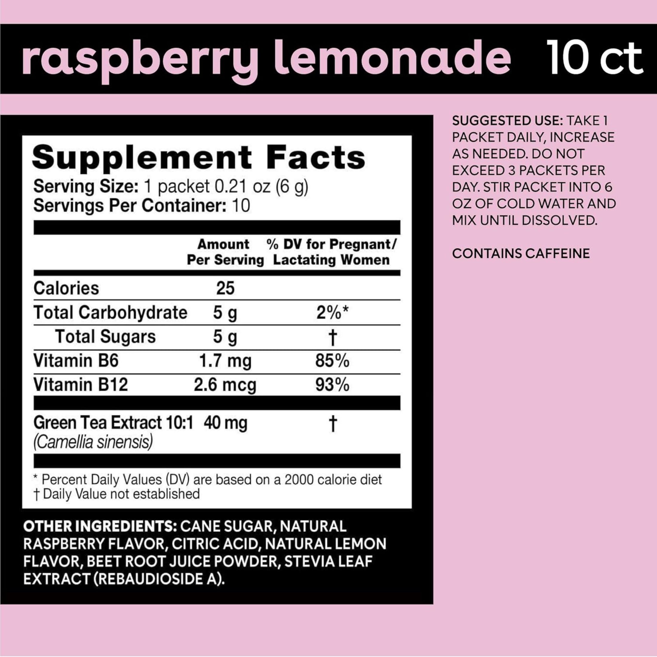 Bamboobies Women’s Morning Sickness Relief Drink Mix, Lemon Ginger, Supplement Packets For Nausea And Upset Stomach, 10 Packets Lemon Ginger