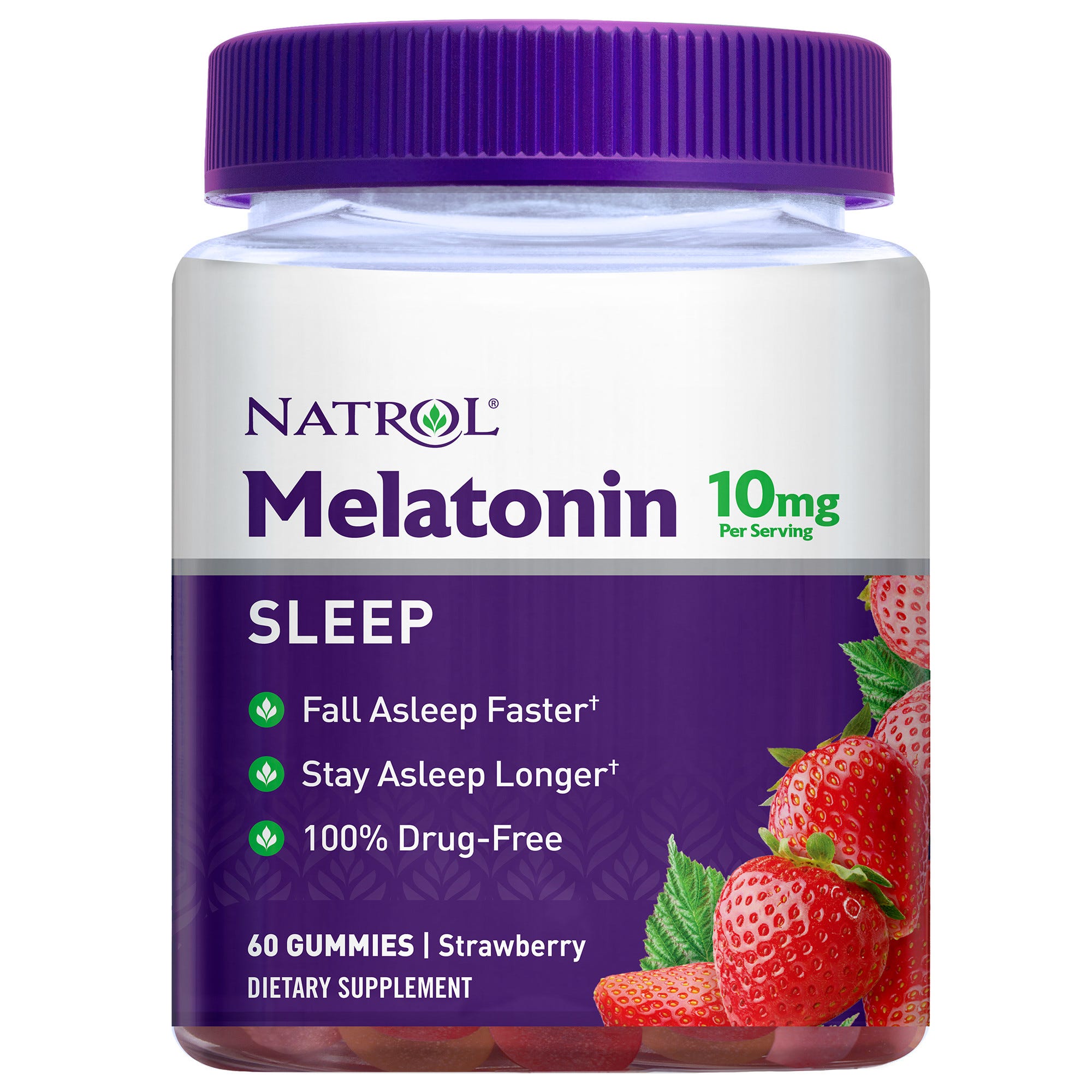 Natrol Melatonin, Sleep, 10 Mg, Gummies, Strawberry