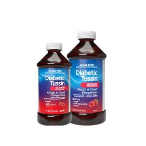 Diabetic Tussin DM Max Strength Cough & Chest Congestion Relief, Safe For Diabetics, Berry, 4 Fl Oz
