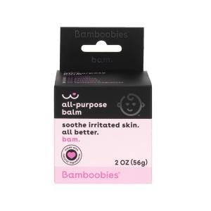 Bamboobies Women's All Purpose Balm, White, Organic Cream For Stretching Skin, 2 Oz Jar