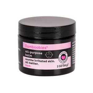 Bamboobies Women's All Purpose Balm, White, Organic Cream For Stretching Skin, 2 Oz Jar