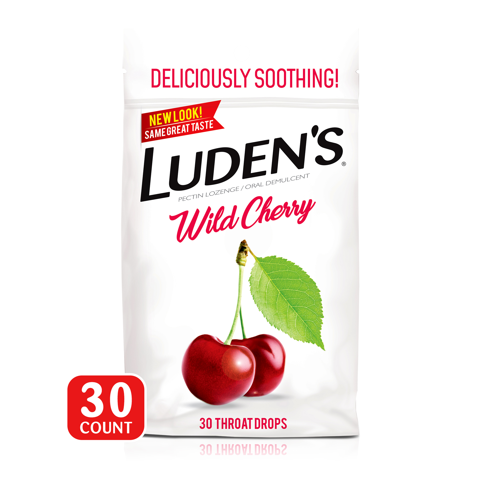 Luden's Throat Drops Wild Cherry Flavor 30 Drops/Bag