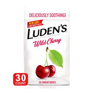 Luden's Throat Drops Wild Cherry Flavor 30 Drops/Bag