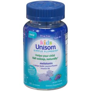 Unisom Simple Slumbers Melatonin, Gummies, Kids, Grape Flavor