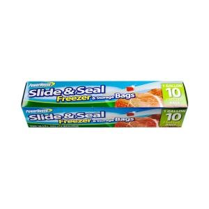 Home Select Freezer Storage Bags, Slide & Seal, Gallon, 8 Ct, 10.55" X 11"
