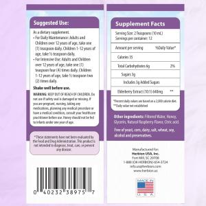 Herbion Naturals Elderberry Syrup 4 Oz Raspberry Flavor Immune Support
