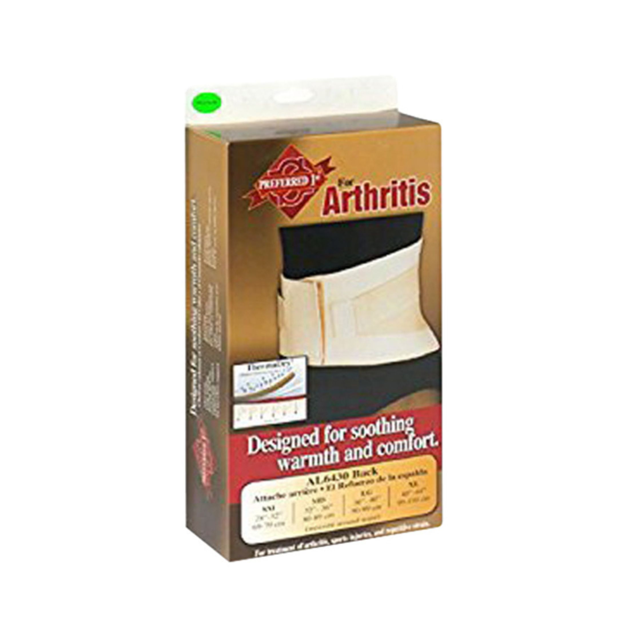 Sportaid Back Support Arthritis Neoprene Thermadry, Beige - Meidum