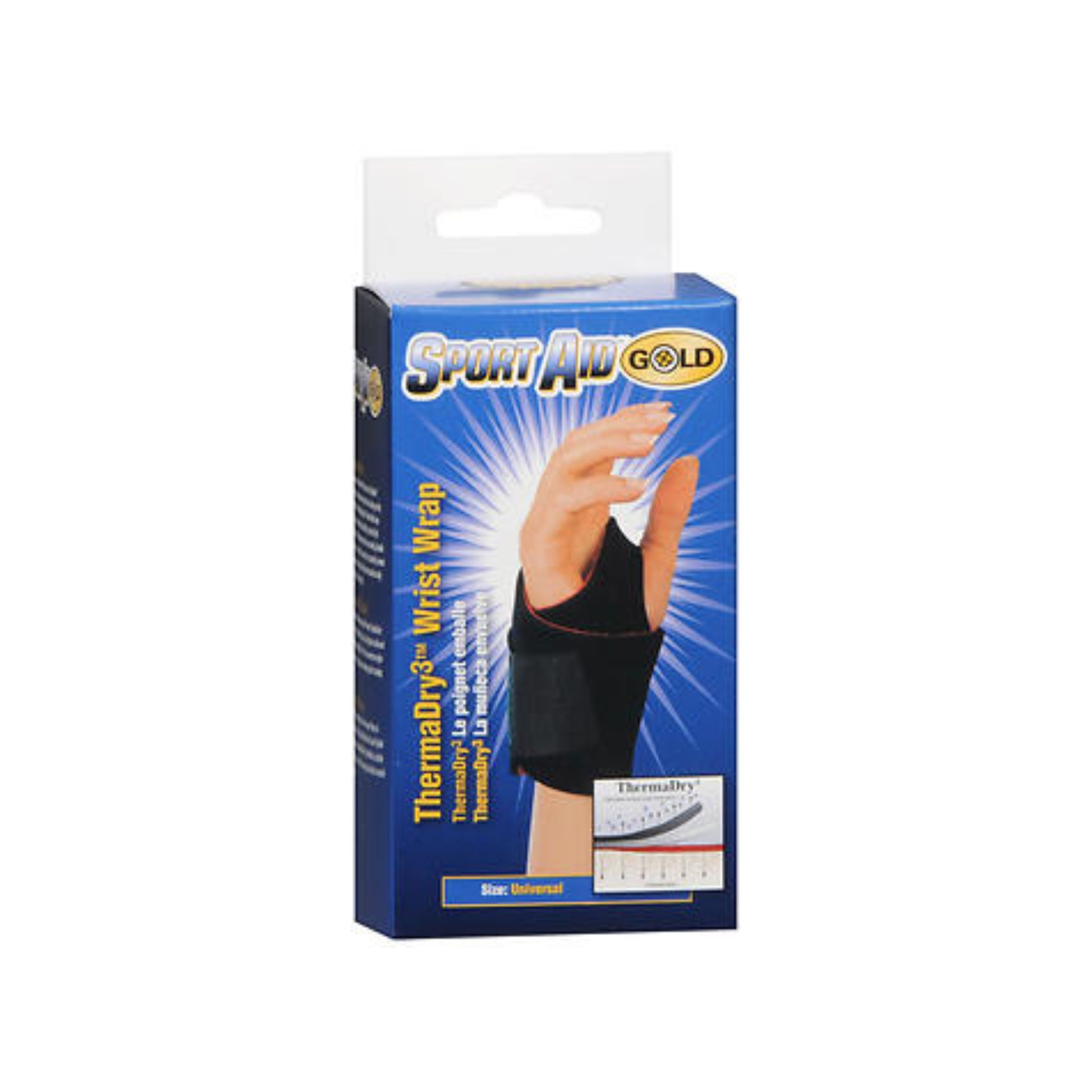 Scott Wrist Support Specialties Sport Aid Gold ThermaDry3 Wrap, Universal Size, Supports Braces