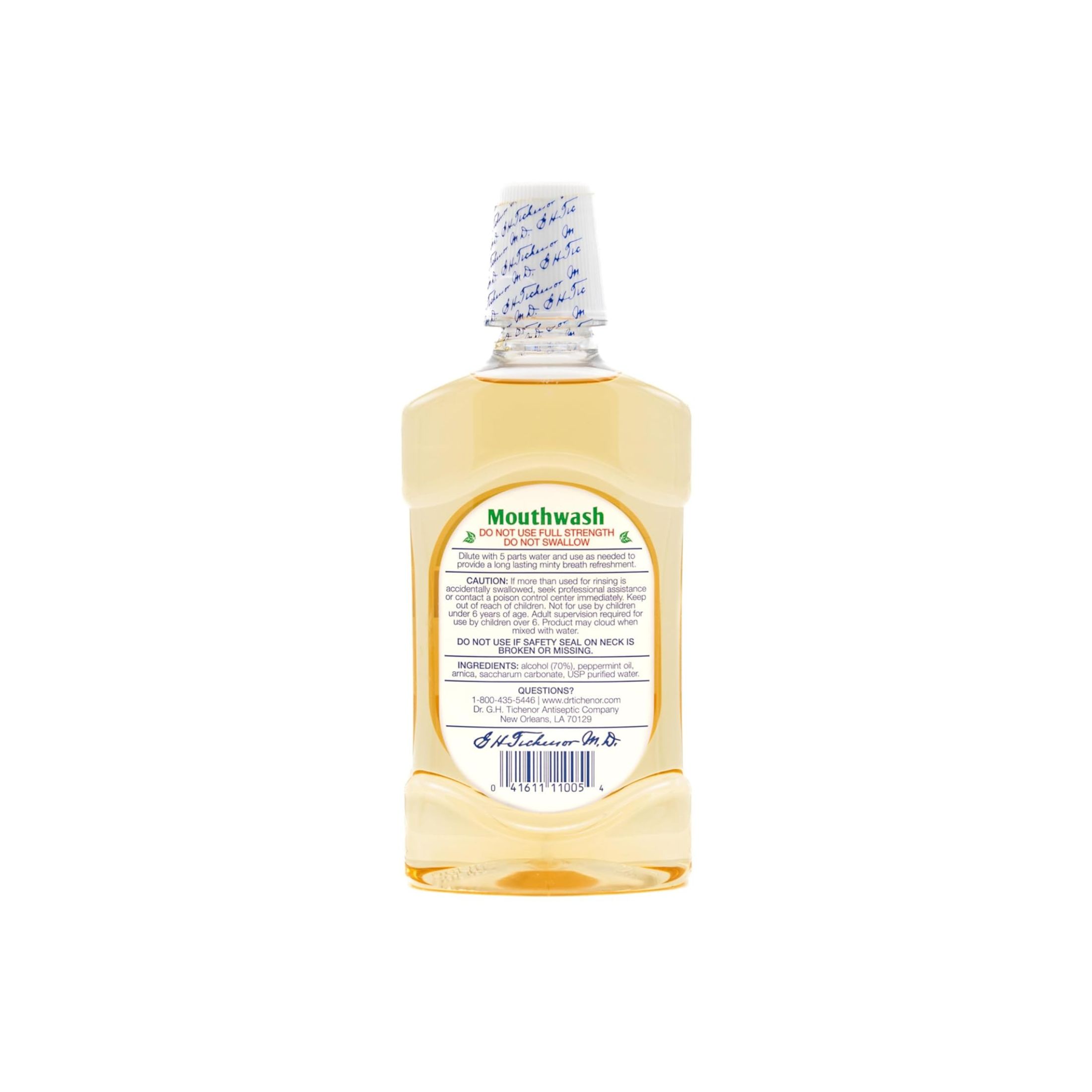 Dr Tichenors Antiseptic Mouthwash, Concentrated Formula, Peppermint