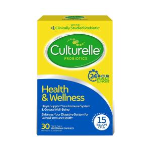 Culturelle Health & Wellness Daily Immune Support Probiotic Vegetarian Dietary Supplement Capsules For Women And Men - 30ct