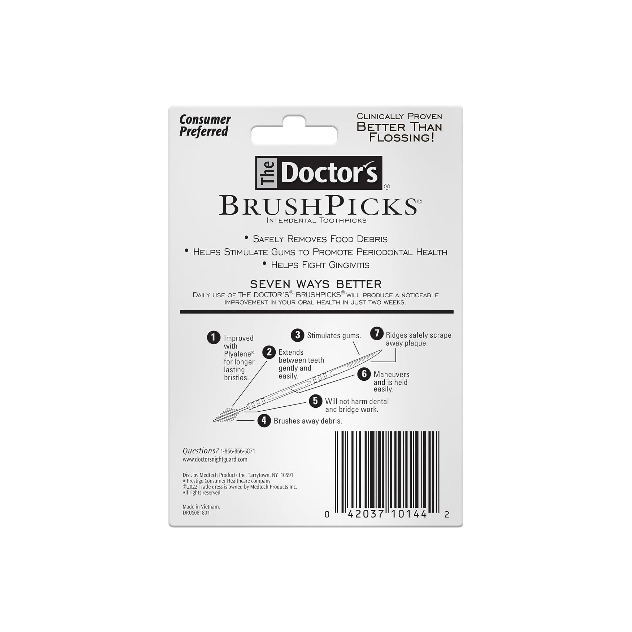 The Doctor's Brush Picks Interdental Toothpicks