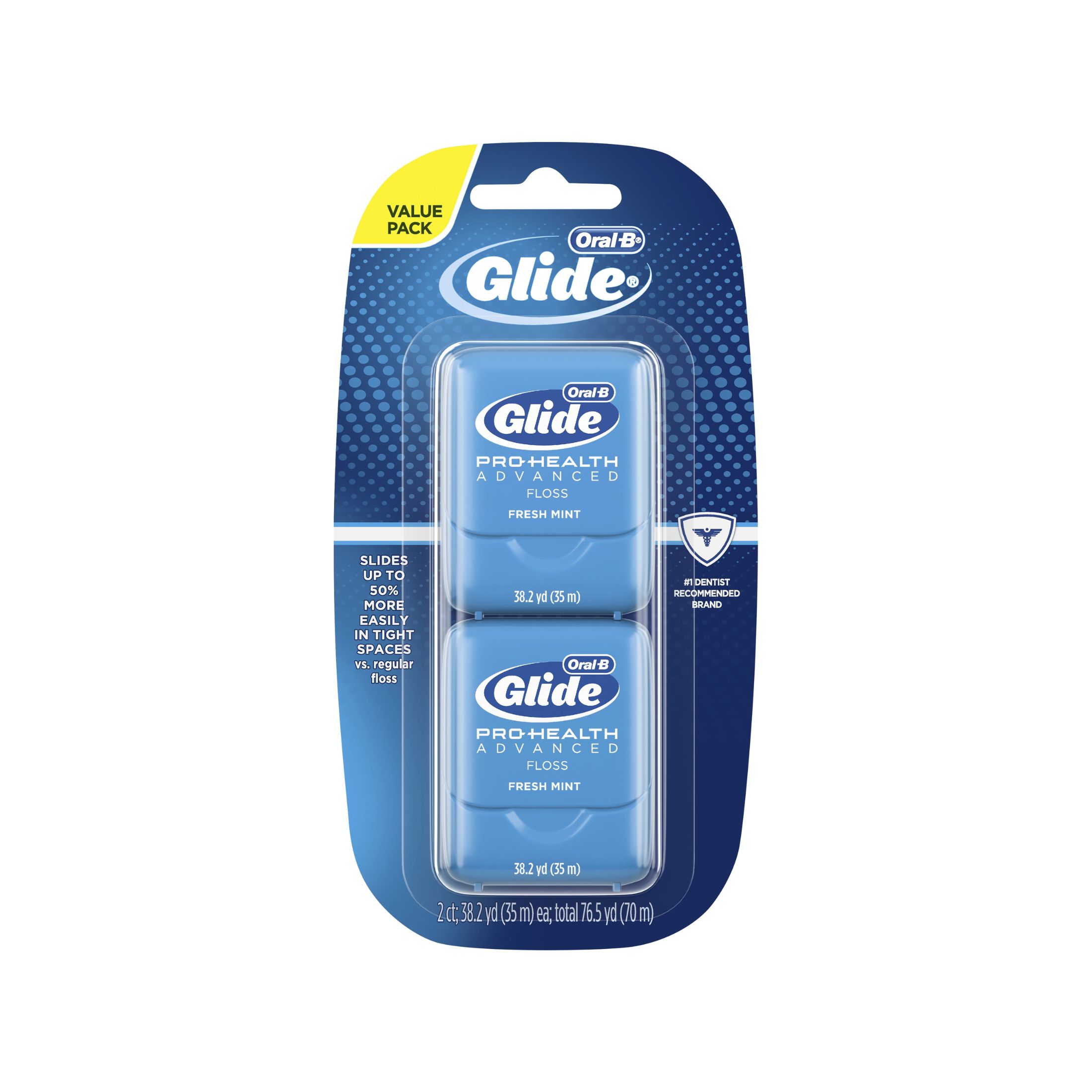 Oral-B Glide Pro Health Advanced Dental Floss, Fresh Mint Flavor, 35m