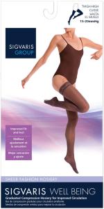 Sigvaris Sheer Fashion For Women 120, Thigh, Size A, Suntan