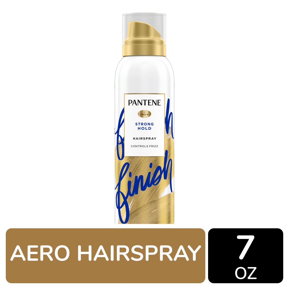 Pantene Strong Hold Aerosol Hairspray, Level 4 Alcohol Free