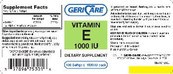 Sunmark Geri-Care Vitamin E Supplement Count Of 100