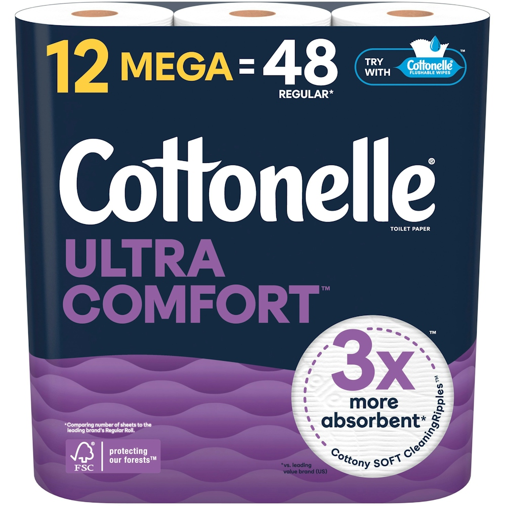 Cottonelle Toilet Paper, Ultra Comfort, Mega Roll, 2 Ply