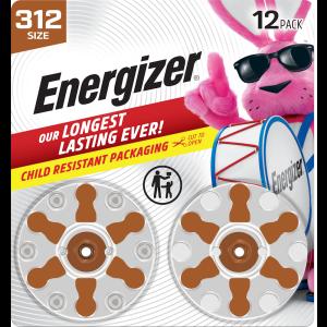 Energizer Batteries, Zinc Air, 1.45 V, Size 312