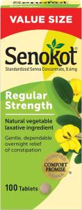 Senokot Regular Strength Natural Vegetable Laxative Tablets