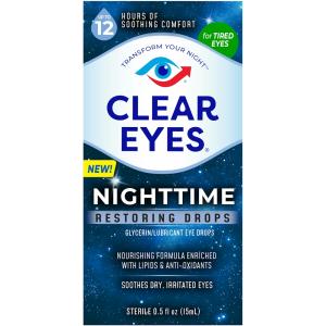 Clear Eyes Eye Drops, Glycerin/Lubricant, Nighttime