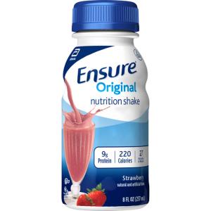 Ensure Original Nutrition Shake Strawberry Ready-to-Drink 8 Fl Oz Bottle