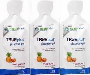 Health Mart HM Glucose GEL 15g Schnell Absorbierend Glukose FRUCHTPUNSCH (3 Beutel)