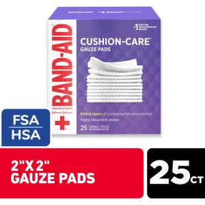 Band-Aid Brand Small Cushion Care Thick Gauze Pads