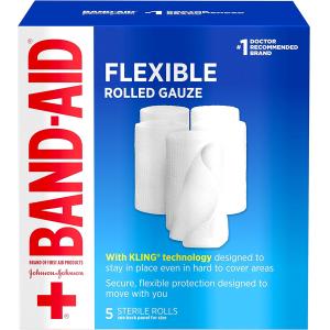 Band-Aid Brand First Flexible Rolled Gauze, 3 In X 2.1 Yd