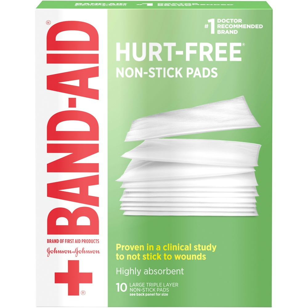 Band-Aid Brand Non Stick Pads, Large Triple Layer, Highly Absorbent