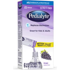 Pedialyte Electrolyte Powder 6-packets Grape