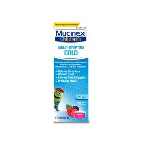 Mucinex Cold & Flu, All In One, Very Berry Flavor, Liquid, Ages 6+ Years 4 Fl Oz