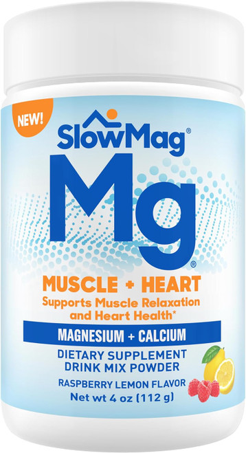 SlowMag Muscle + Heart Supplement, Raspberry Lemon Flavor - 4 Oz