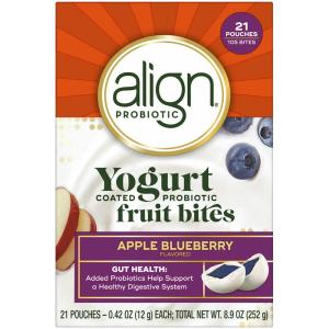 Align Probiotic, Yogurt Coated Probiotic Fruit Bites, 21 Pouches