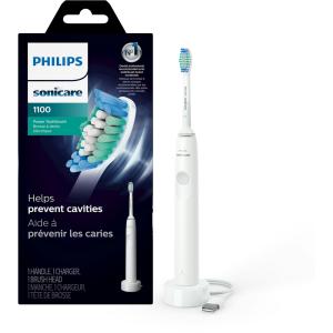 Philips Sonicare - 1100 Power Toothbrush, Rechargeable Electric Toothbrush - White Grey SKU 6485361
