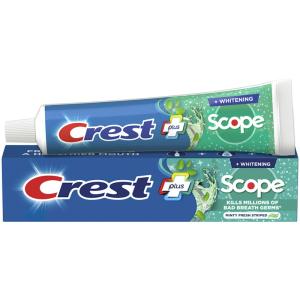 Crest Complete + Scope Whitening Fluoride Toothpaste - Minty Fresh Striped, 0.85 Oz