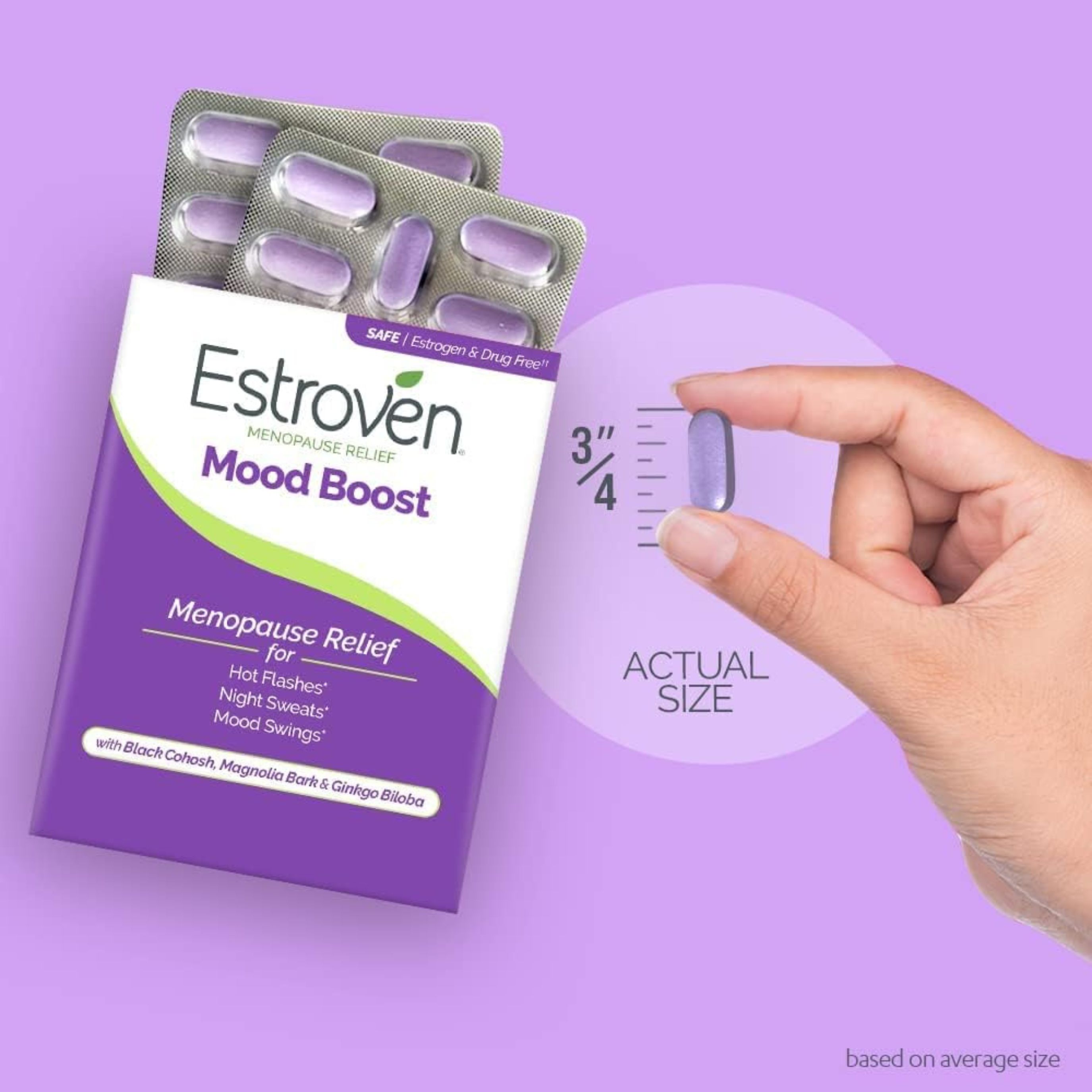 Estroven Menopause Relief, Stress Plus Mood & Memory, Caplets