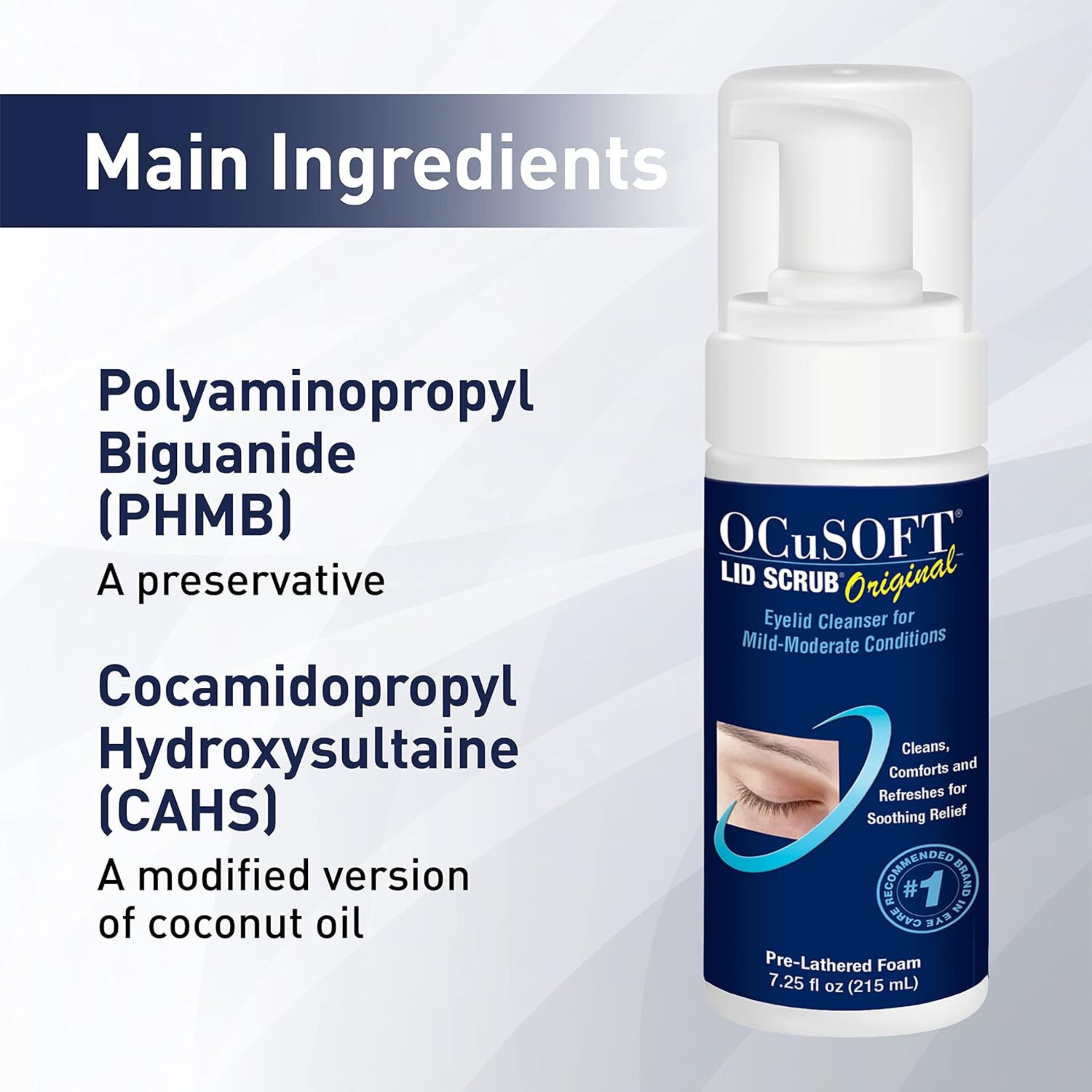 OCuSOFT Lid Scrub Original Foaming Eyelid Cleanser - 7.25 Oz