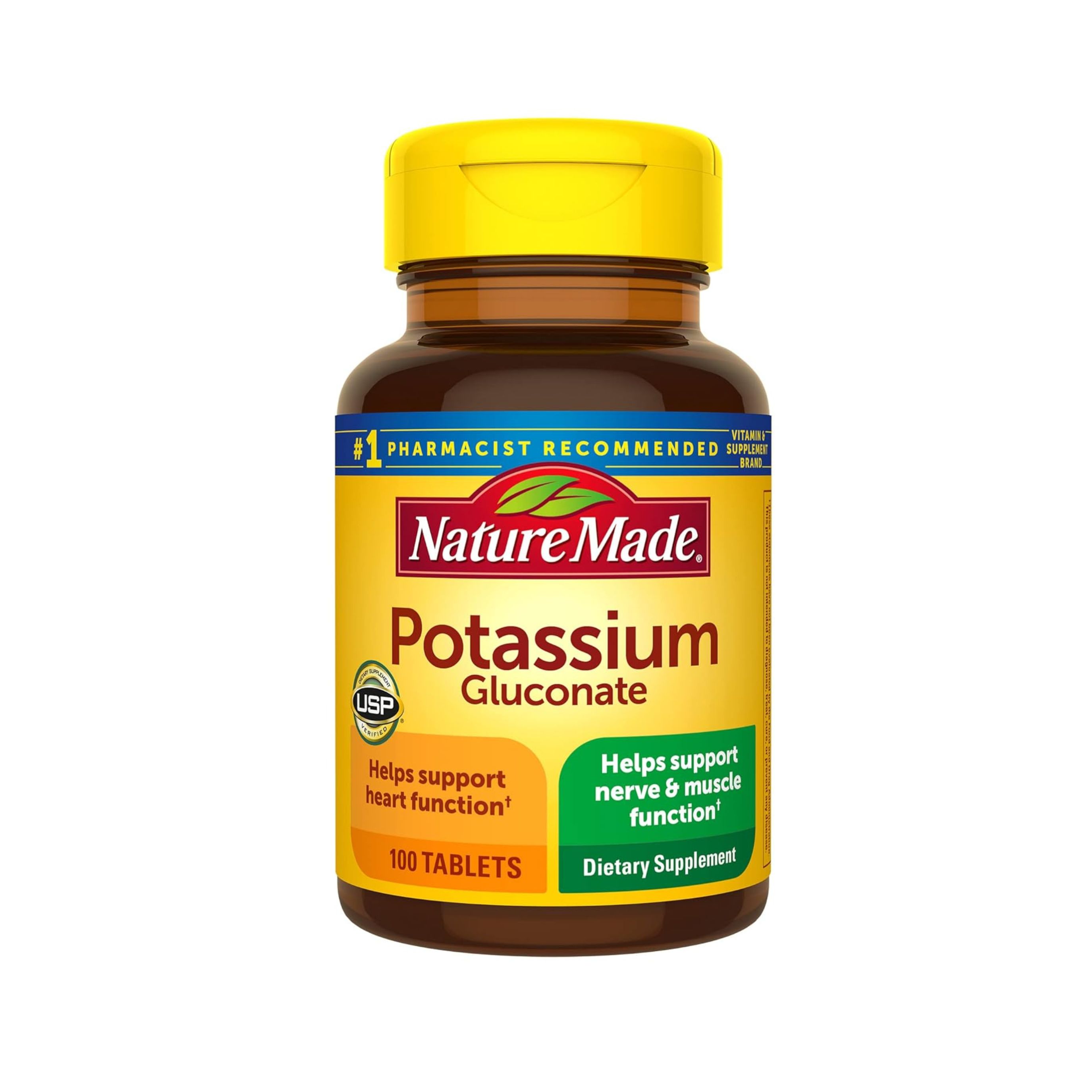 Nature Made Potassium Gluconate 550 Mg Dietary Supplement Tablets