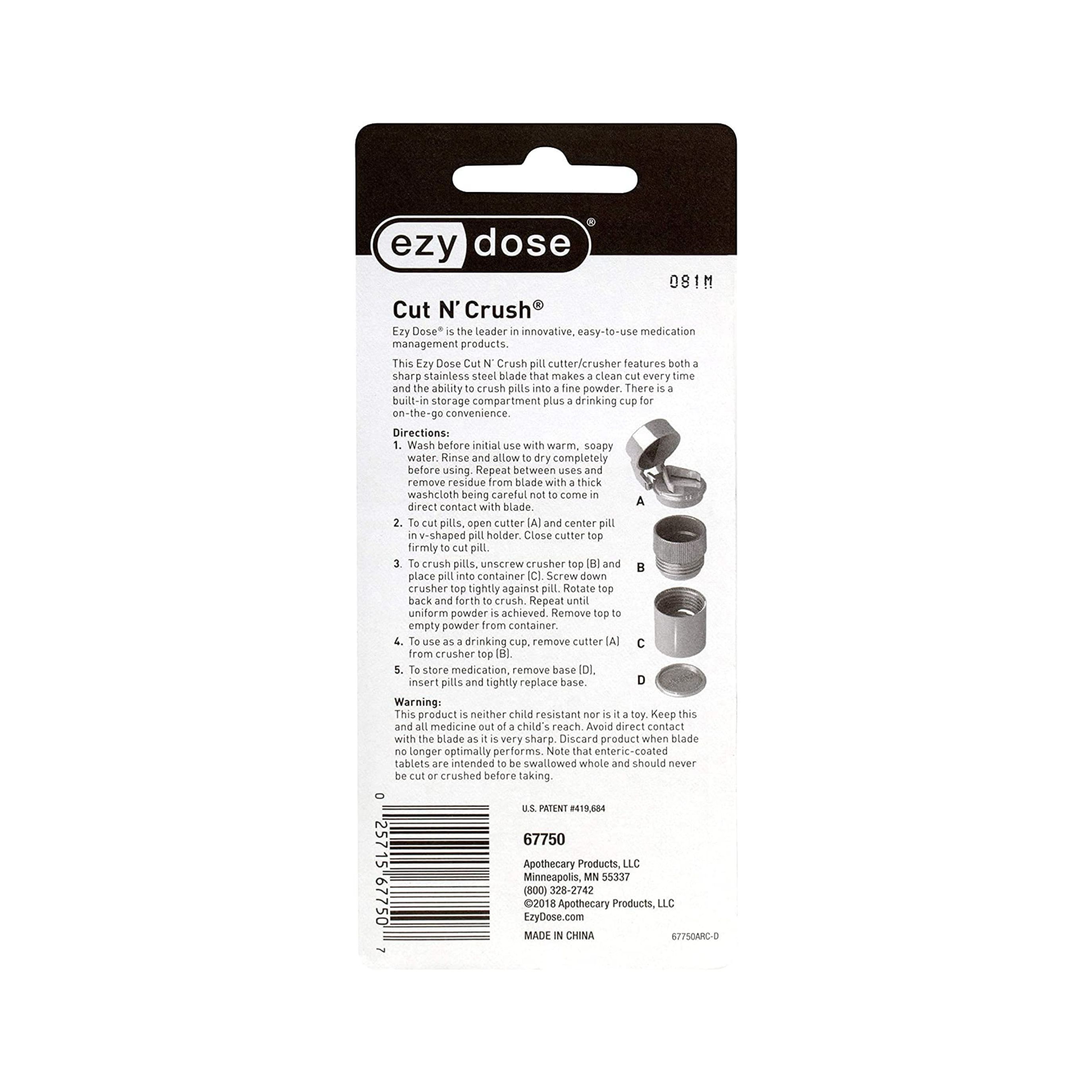 Ezy Dose Deluxe Cut N Crush Pill Cutter And Crusher