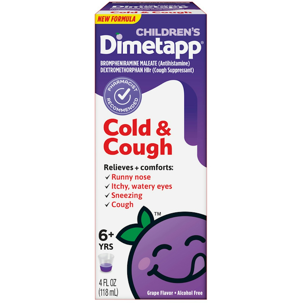 Dimetapp Cold & Cough, 6+ Yrs, Children's, Grape Flavor 4 Fl Oz