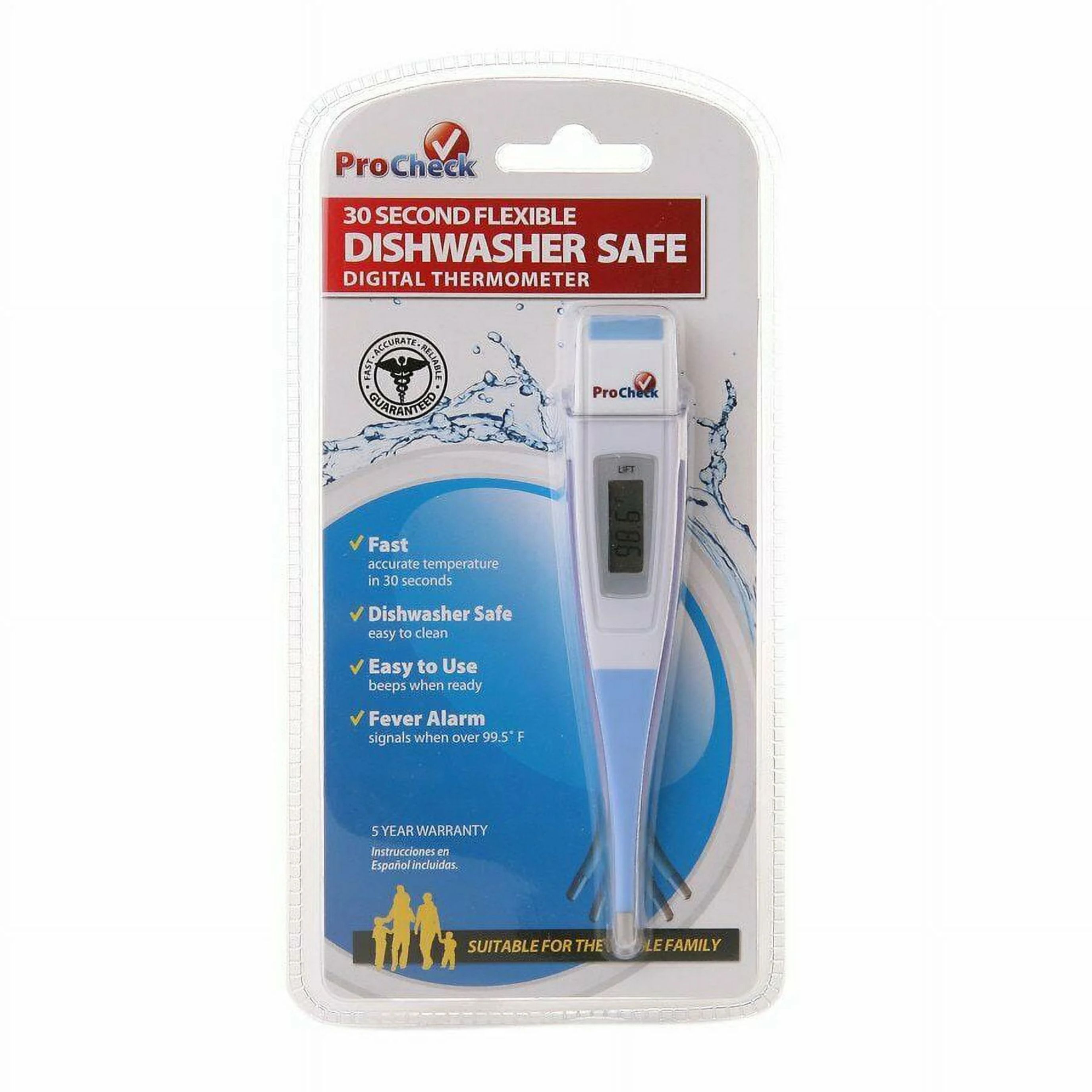 Pro Check 30 Second Flexible Dishwasher Safe Digital Thermometer