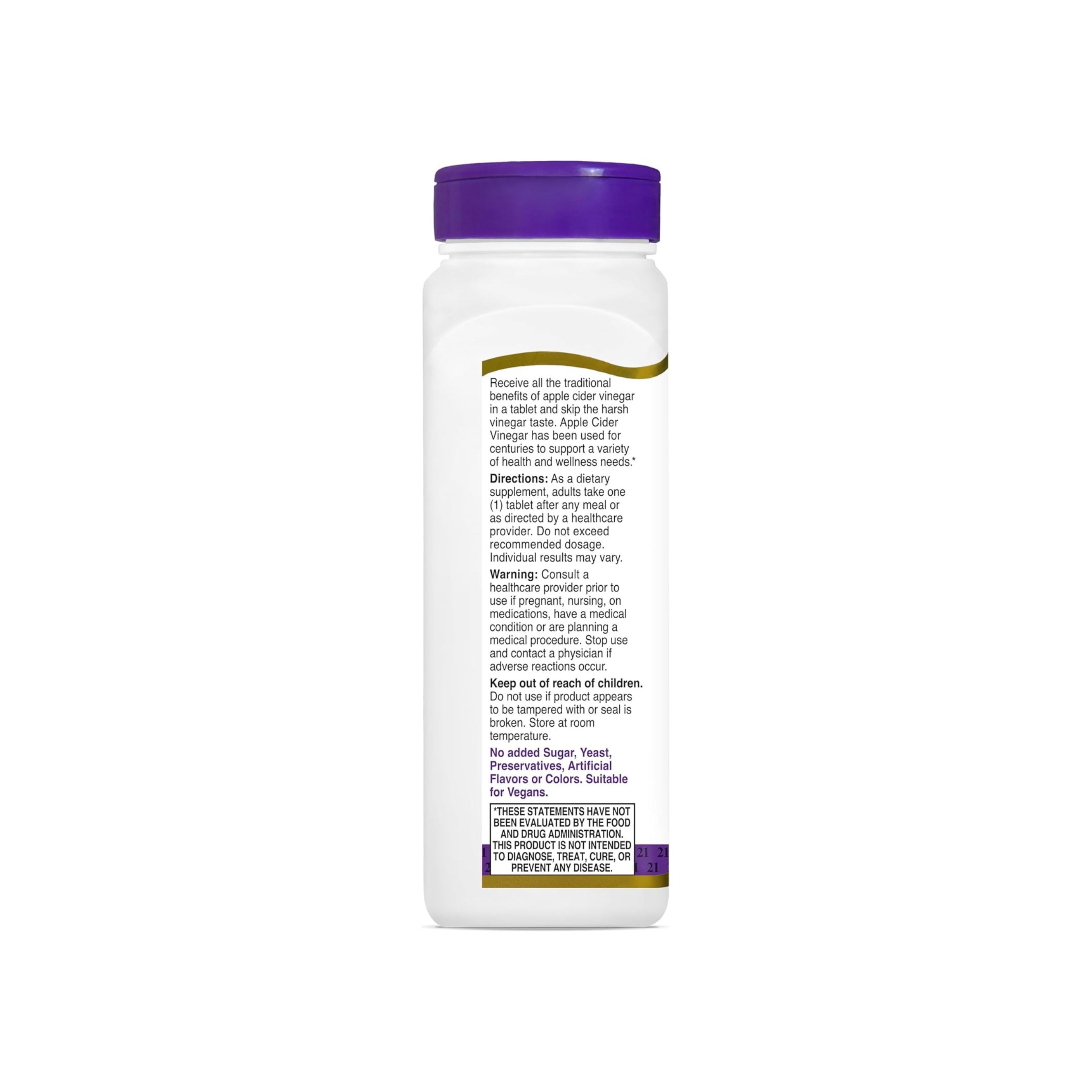 21st Century Apple Cider Vinegar, 300 Mg, Tablets