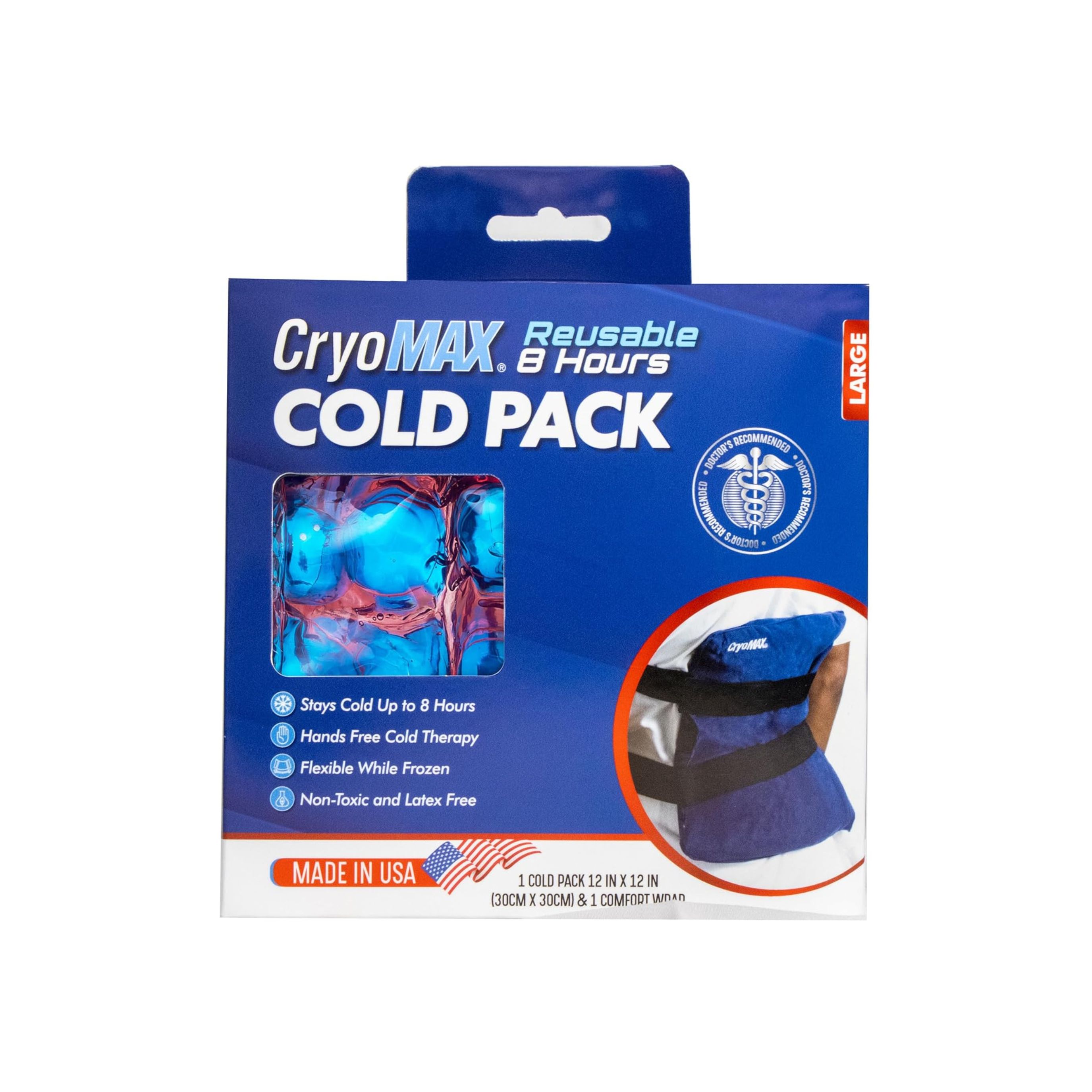 Cryo-Max Large Reusable 8 Hour Cold Pack 12” X 12