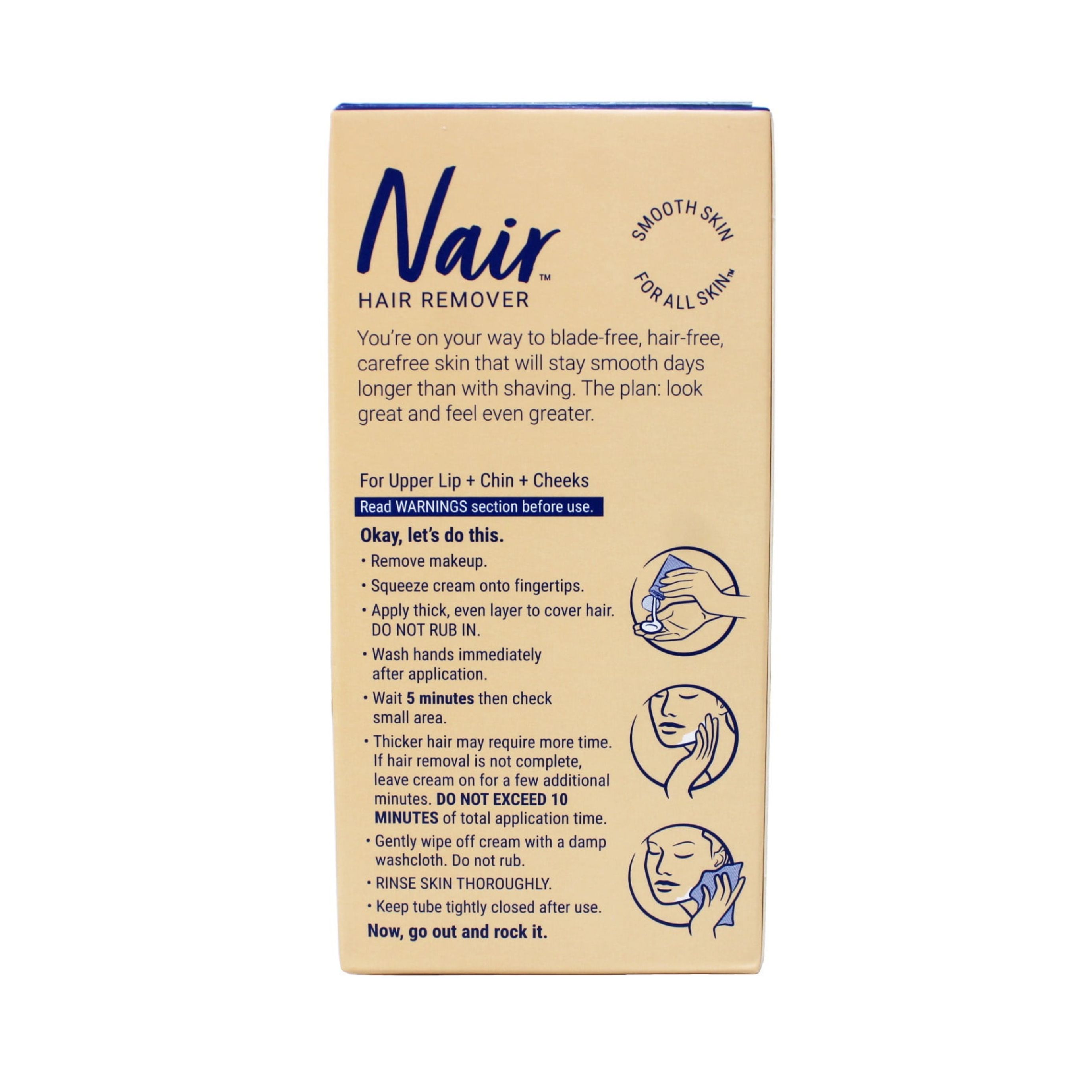 Nair Hair Remover Moisturizing Face Cream With Sweet Almond Oil - 2oz