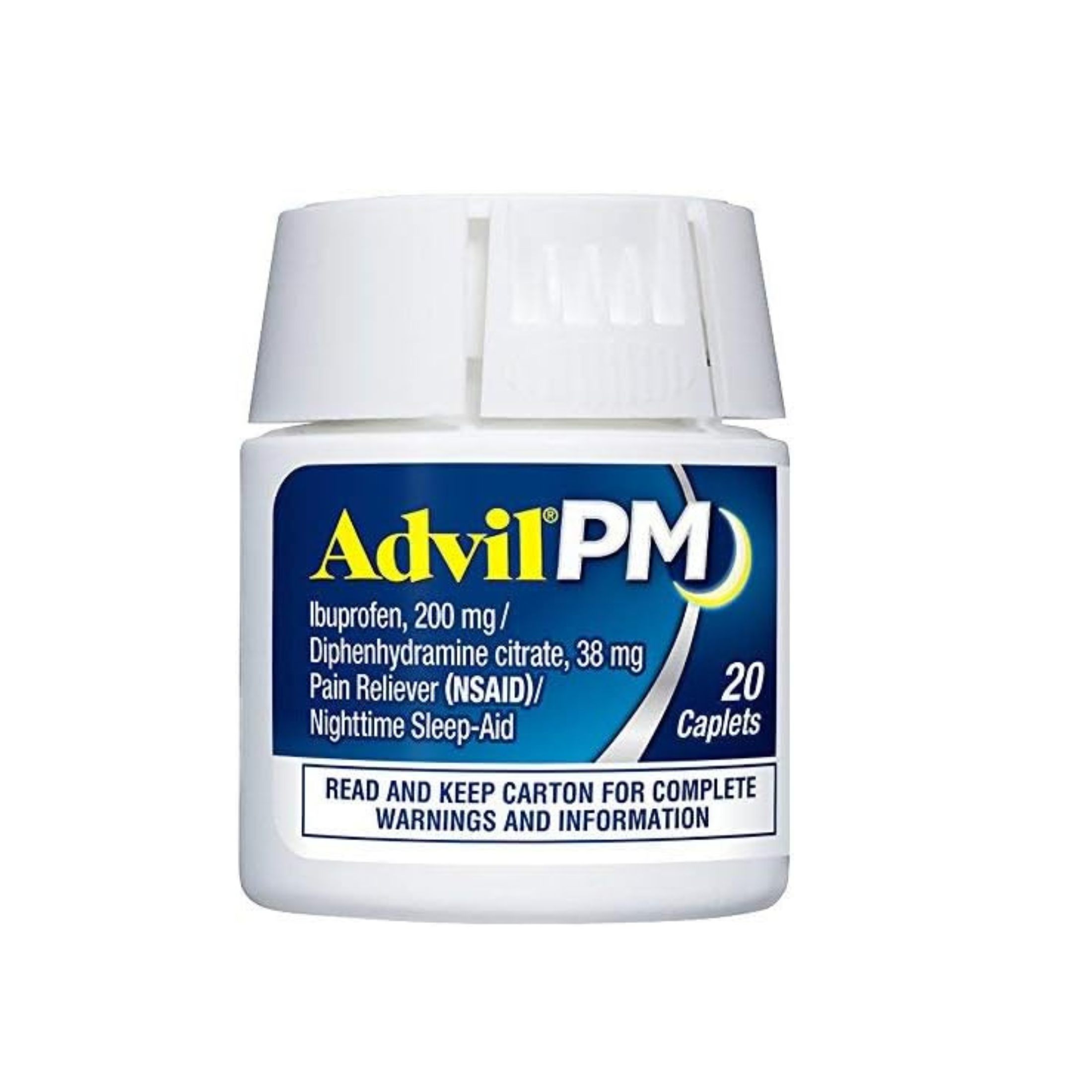 Advil PM (20 Count) Pain Reliever / Nighttime Sleep Aid Liquid Filled Capsule 200Mg Ibuprofen 25Mg Diphenhydramine